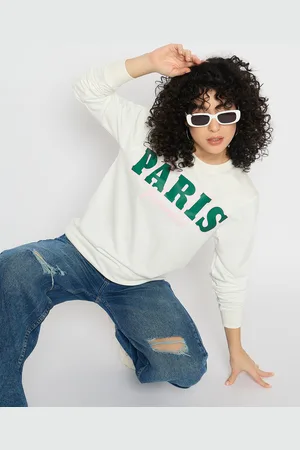 Mast & Harbour Women Typography Printed Pullover Sweatshirt