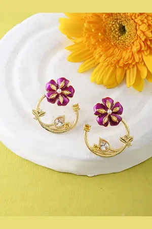 Voylla Women Floral Drop Earrings