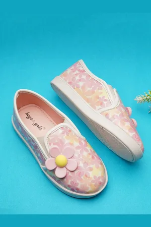 BOYZ N GALZ Girls Printed PU Slip-On Sneakers