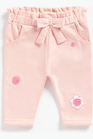 Mothercare Girls Pink Floral Printed Peg Trousers