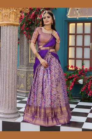 DrapeMall Semi-Stitched Lehenga & Unstitched Blouse With Dupatta