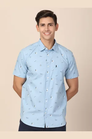 MERCHANT MARINE Men Standard Slim Fit Sheer Printed Casual Shirt
