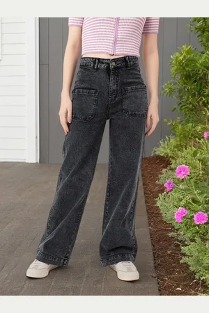DressBerry Women Vintage Touch Light Fade Straight Fit Jeans