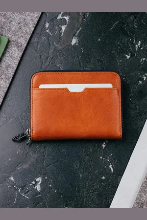 Contacts Unisex Leather Zip Around Wallet