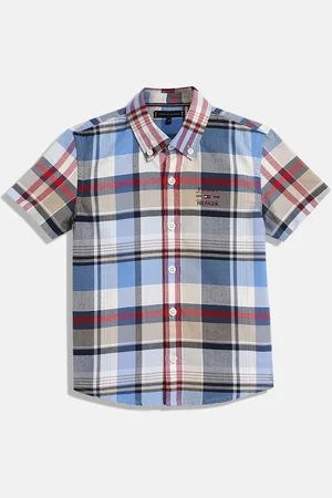 Tommy Hilfiger Boys Tartan Checks Opaque Checked Casual Shirt