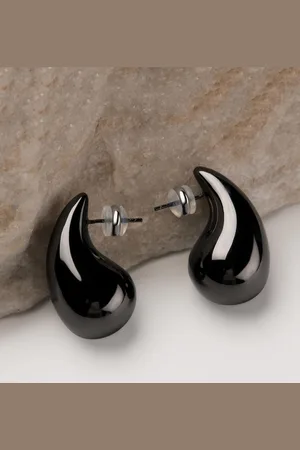 Krelin Stainless Steel Teardrop Shaped Drop Earrings