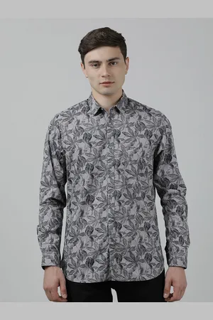 Crocodile Floral Printed Slim Fit Cotton Casual Shirt