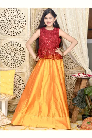 SAKA DESIGNS Girls Embroidered Sequinned Ready to Wear Lehenga Choli