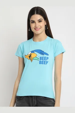 Corsica Women Regular Fit Looney Tunes Graphic Printed Round Neck Cotton T-shirt