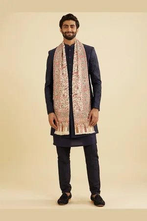 Manyavar Men Floral Printed Shawl