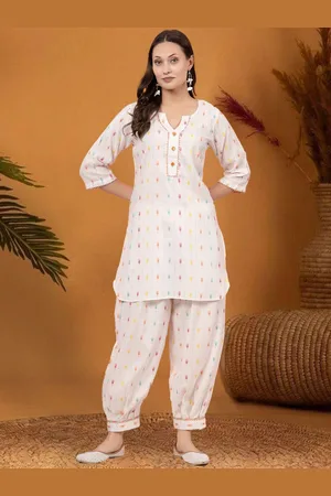 Moda Rapido Printed V-Neck Tunic With Afghani Trousers