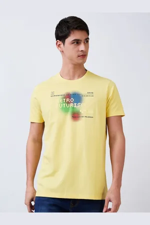 SPYKAR Men Typography Printed Round Neck Cotton Slim Fit T-shirt