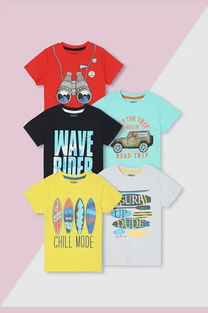 Max Collection Boys Graphic Printed T-Shirt - Pack of 5