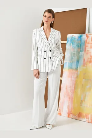 Koton Women Striped Tailored Jacket