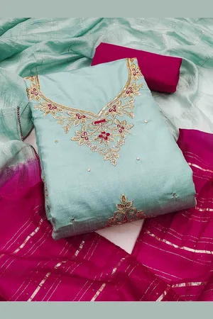 KIMISHA Embroidered Unstitched Dress Material