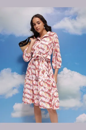Corsica Floral Print A-Line Dress