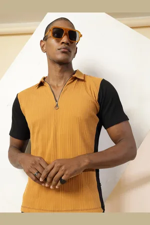 Rigo Men Colourblocked Polo Collar T-shirt