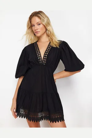 Trendyol Women Flared Sleeve Fit & Flare Mini Dress