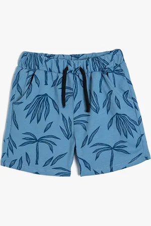 Koton Boys Mid-Rise Tropical Printed Pure Cotton Shorts