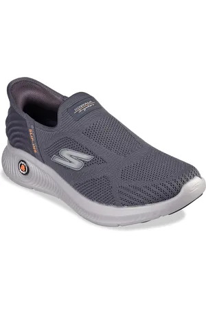 Skechers M\en Self Design Slip On Non-Marking Round Toe Walking Shoes