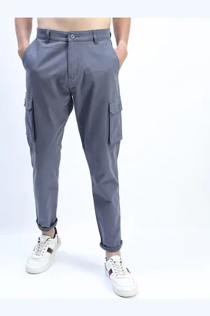 Highlander Men Blue Cargos Trousers