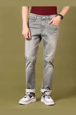 V-Mart Men Cotton Knitted Denim Mid-Rise Light Fade Jeans