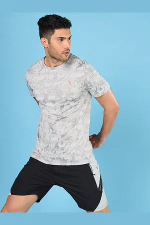 TECHNOSPORT Men Jacquard Double Cool Slim Fit Sports Tshirt