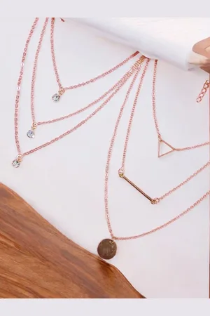 FÁBULA Set Of 2 Gold-Plated Crystal Studded Layered Necklace