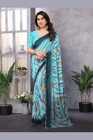 Moda Rapido Tie and Dye Pure Georgette Saree