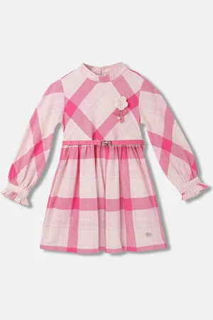 Elle Girls Checked Pure Cotton A-Line Dress