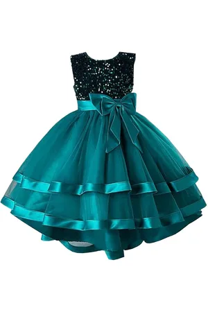 Miss & Chief Embellished Embroidered Net A-Line Dress