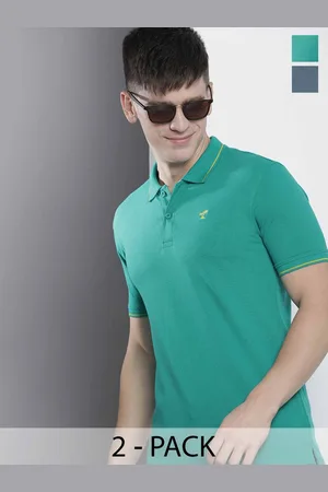 The Indian Garage Co Men Solid Polo Collar Short Sleeves T-Shirt