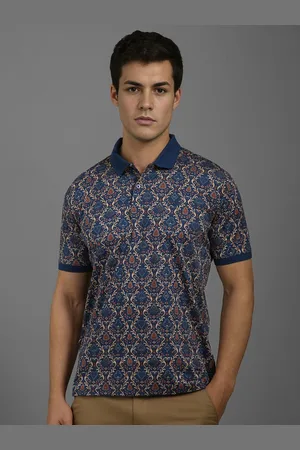 Louis Philippe Men Printed Polo Collar T-shirt