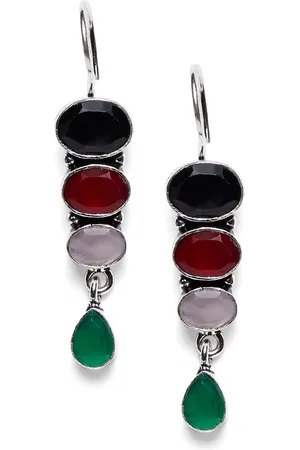 Bamboo Tree Jewels Multicoloured Geometric Drop Earrings