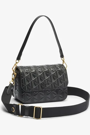 Lacoste Leather Structured Shoulder Bag with Quilted