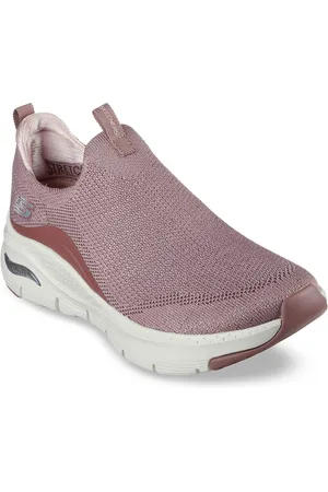 Skechers Women Purple & White Woven Design Sneakers