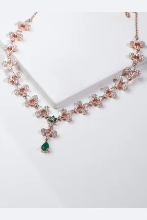 GIVA Sterling Silver Rose Gold-Plated Necklace