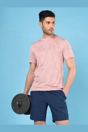 TECHNOSPORT Men Jacquard Double Cool Slim Fit Sports Tshirt