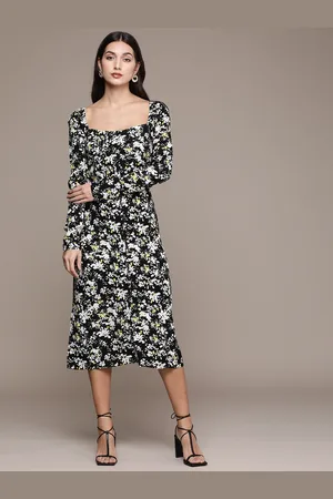 Calvin Klein Printed Sheath Midi Dress