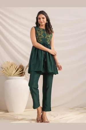 Kalini Embroidery Fit & Flare Tunic With Trouser Co-Ords