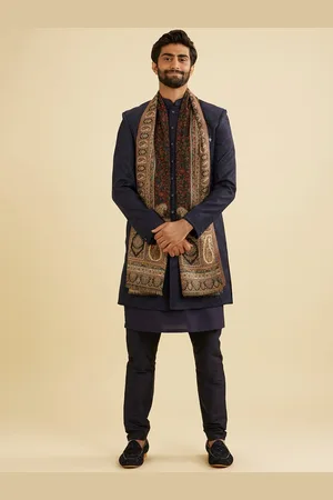 Manyavar Men Floral Printed Shawl