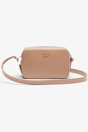 Lacoste Leather Structured Shoulder Bag with Quilted