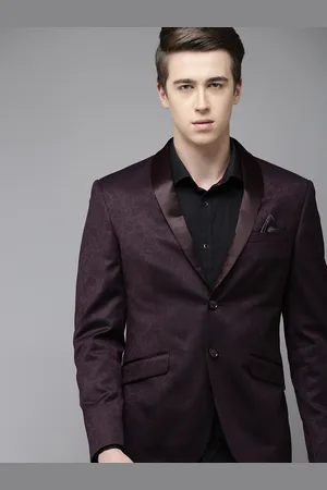 V Dot Men Single Breasted Slim Fit Blazer