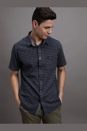 Crocodile Comfort Micro Checks Cotton Casual Shirt