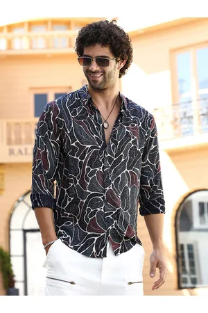 Campus Men Comfort Opaque Printed Casual Shirt