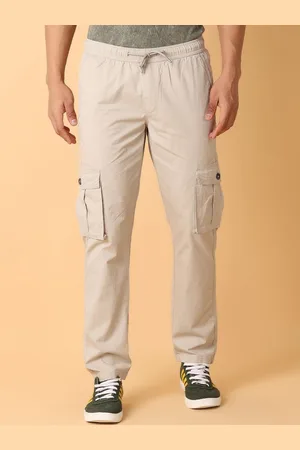 V-Mart Men Cotton Mid-Rise Regular Fit Cargo Trousers