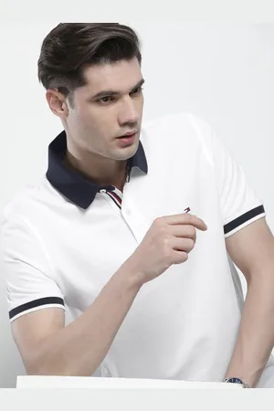 Tommy Hilfiger Men Polo Collar Pure Cotton T-shirt