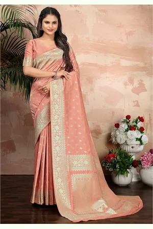 MONJOLIKA FASHION Ethnic Motifs Woven Design Zari Banarasi Saree