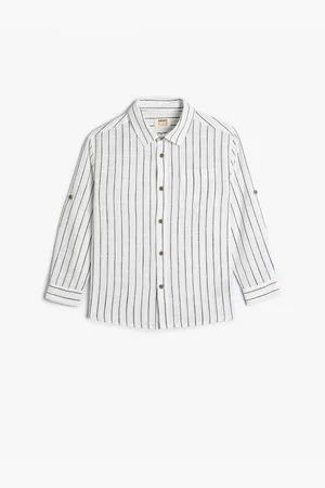 Koton Boys Striped Spread Collar Long Sleeves Cotton Casual Shirt