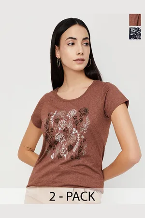 Max Collection Women Pack of 2 - Graphic Printed T-shirt